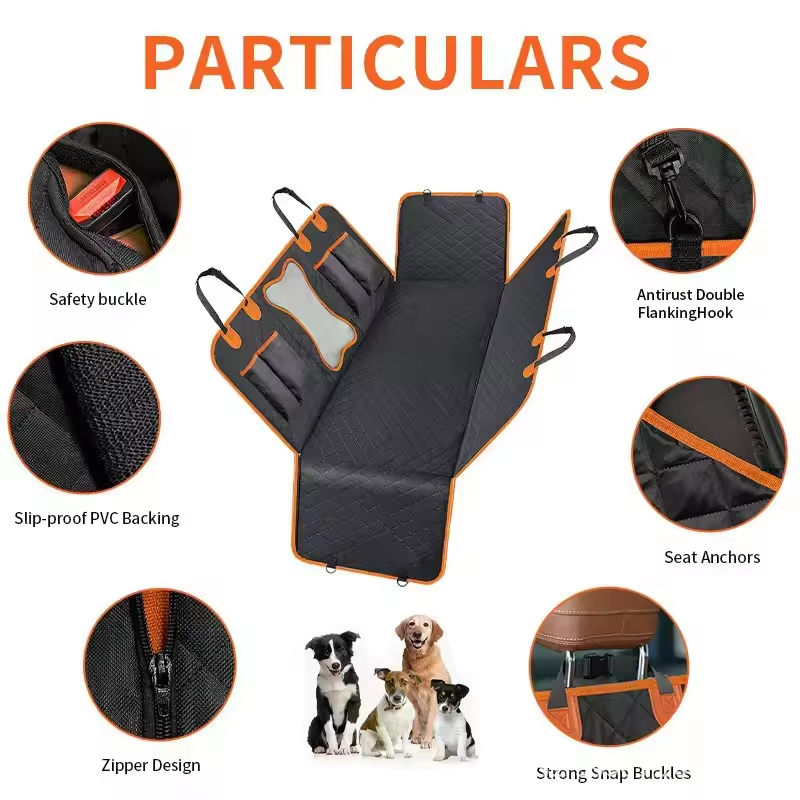 Dog Car Cover Waterproof Pet Dog Carriers Travel Mat Hammock For Small Medium Large Dogs Car Rear Back Safety Pad