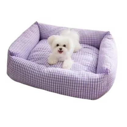Modern Soft Dog & Cat Cooling Travel Pet Sleeping Mat-Anti-Bite Warm Animal Pattern Polyester/Cotton All Seasons Use