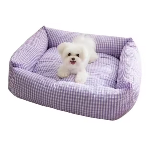 Modern Soft Dog & Cat Cooling Travel Pet Sleeping Mat-Anti-Bite Warm Animal Pattern Polyester/Cotton All Seasons Use