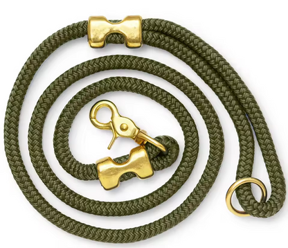 Multiple Colors Rope Long Double Braided Brass Dog Leash for Dogs Pet Traction Rope