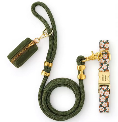 Multiple Colors Rope Long Double Braided Brass Dog Leash for Dogs Pet Traction Rope
