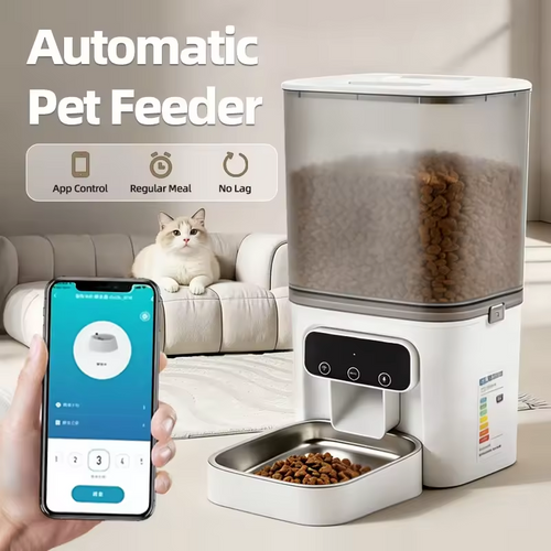 Cross-border New Automatic Feeder Cat 4L Smart Remote Control App Control Timing Quantitative Pet No Food Jam Dog