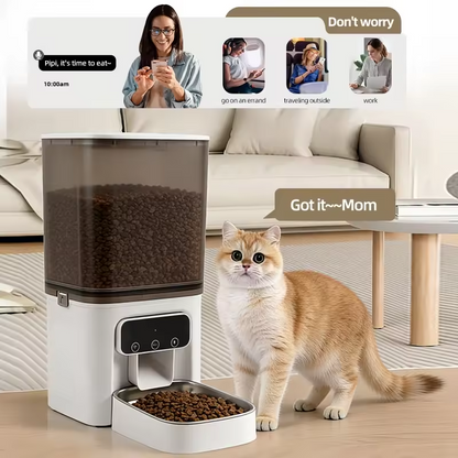Cross-border New Automatic Feeder Cat 4L Smart Remote Control App Control Timing Quantitative Pet No Food Jam Dog